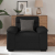 Sofa Fotel Czarny 60 cm Tkanina