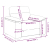 Sofa Fotel Czarny 60 cm Tkanina