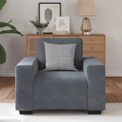 Sofa Fotel Ciemnoszary 60 cm Aksamit