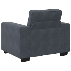 Sofa Fotel Ciemnoszary 60 cm Aksamit