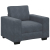 Sofa Fotel Ciemnoszary 60 cm Aksamit