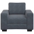 Sofa Fotel Ciemnoszary 60 cm Aksamit