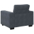 Sofa Fotel Ciemnoszary 60 cm Aksamit
