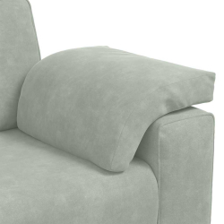 Sofa dwuosobowa Jasnoszara 120 cm Aksamit