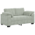 Sofa dwuosobowa Jasnoszara 120 cm Aksamit