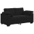Sofa dwuosobowa czarna 120 cm aksamitna