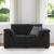 Sofa dwuosobowa czarna 120 cm aksamitna