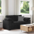 Sofa dwuosobowa czarna 120 cm aksamitna