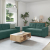 Zestaw 2 Taupe Tkanina Średni Regulowane podłokietniki Sofa