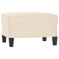 3-os. sofa z podnóżkiem, beżowa, 180 cm, obita mikrofibrą