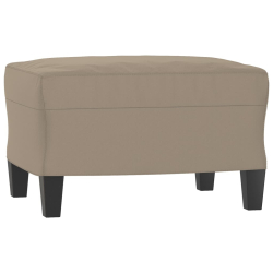 Fotel z podnóżkiem, kolor taupe, 60 cm, obity mikrofibrą