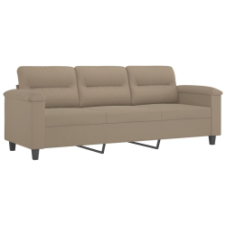 4-cz. komplet wypoczynkowy z poduszkami, taupe, mikrofibra