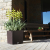 LECHUZA Doniczka CUBE Cottage 40 ALL-IN-ONE, kolor mokka
