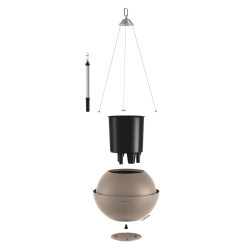 LECHUZA Donica wisząca BOLA Color 32 ALL-IN-ONE, piaskowy brąz