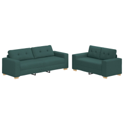Sofa 2 częściowa  z poduszkami Żółta tkanina