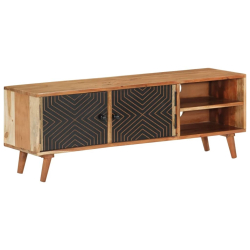 Szafka pod TV, 112x30x40 cm, lite drewno akacjowe