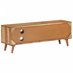 Szafka pod TV, 112x30x40 cm, lite drewno akacjowe
