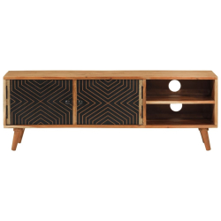 Szafka pod TV, 112x30x40 cm, lite drewno akacjowe