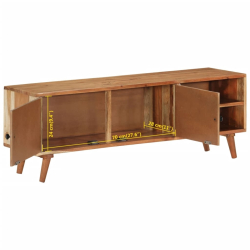 Szafka pod TV, 112x30x40 cm, lite drewno akacjowe