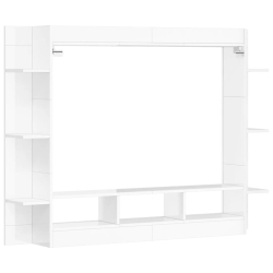 Szafka pod telewizor, biała, wysoki połysk, 152x22x113 cm