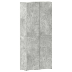 szafka na buty  szary beton 80x35,5x180 cm z materiału drewnopochodnego