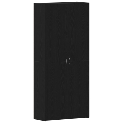 Szafka na buty  Czarny Dąb 80x35,5x180 cm z materiału drewnopochodnego