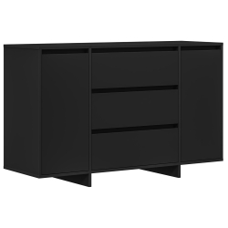 Szafka Czarna 120x41x75 cm z Drewna Inżynieryjnego