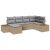 6-częściowy zestaw sofa ogrodowa z poduszkami Beżowy Rattan PE