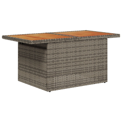 Zestaw 6-elementowy sof ogrodowych z poduszkami Szary Poli Rattan, Sofa ogrodowa 2-osobowa z schowkiem i poduszkami Szary Poli Rattan