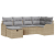 Zestaw 6-częściowy sofa ogrodowa z poduszkami beżowy poli rattan, Sofa ogrodowa 2-osobowa z poduszkami beżowy poli rattan