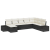 Zestaw Sofa Ogrodowa  w 8 elementach z poduszkami Czarny Polirattan