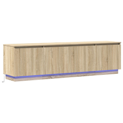 Szafka pod telewizor z LED Sonoma Dąb 180x38x49 cm Drewno kompozytowe