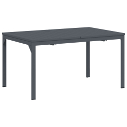 Stoły rozszerzalne 2 szt. Anthracite 210x90x73 cm Stal, Rozszerzalny stół ogrodowy Anthracite (140-210)x90x73 cm Stal
