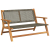 Ławka ogrodowa  Szary 122x76x73.5 cm Lite drewno akacjowe