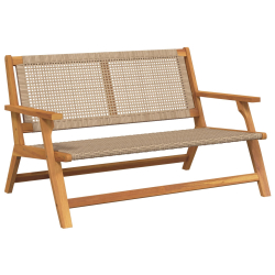 Ławka ogrodowa  Beżowa 122x76x73,5 cm z litego drewna akacjowego
