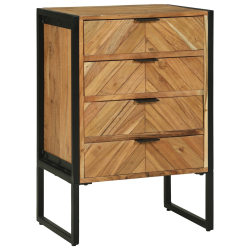 Wysoki Stolik 50x35x75 cm Lite drewno akacjowe