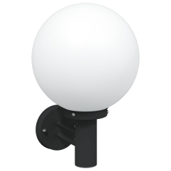 Zewnętrzna Lampa Ścienna Czarna Stal Nierdzewna IP44