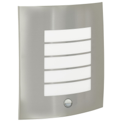 Lampa ścienna z czujnikiem 2 szt. srebrna stal nierdzewna IP44