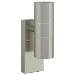 Lampa ścienna  srebrna stal nierdzewna IP44