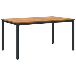 Stół ogrodowy 150x90x75 cm z litego drewna akacjowego i metalu