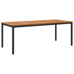 Stół ogrodowy 200x90x75 cm z litego drewna akacjowego i metalu