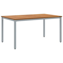 Stół ogrodowy 150x90x75 cm z solidnego drewna akacjowego i metalu