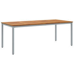 Stół ogrodowy 200x90x75 cm z litego drewna akacjowego i metalu