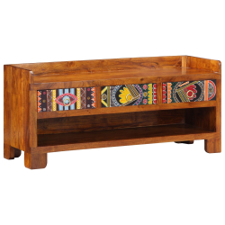 Ławka na buty 100x35x45 cm Lite drewno akacjowe