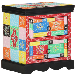 Stolik nocny 2 szt. Wielokolorowy 40x35x45 cm z drewna inżynieryjnego