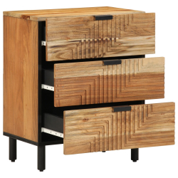 Szafka nocna 50x33x62 cm z litego drewna akacjowego