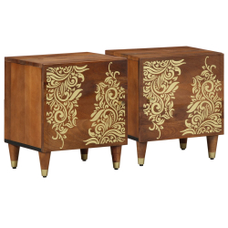 Meble nocne  2 sztuki 40x33x46 cm z litego drewna mango