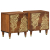 Meble nocne  2 sztuki 40x33x46 cm z litego drewna mango