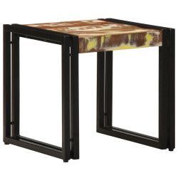 Stolik kawowy Wielokolorowy 40x50x38 cm Lite drewno z odzysku