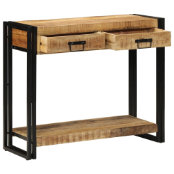 Stolik konsolowy 90x33x75 cm z litego drewna mango